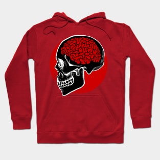 skull Red brain Hoodie